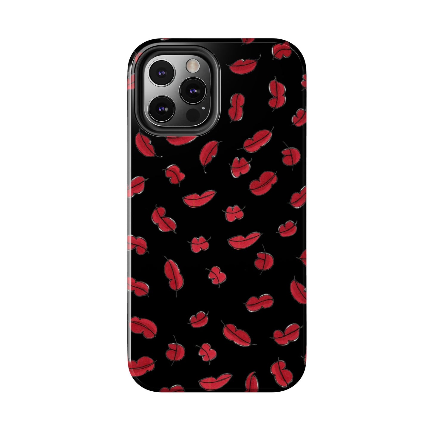 Lotsa Lips Black Phone Case