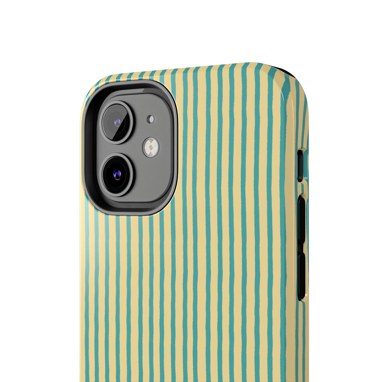 Stripe Yellow / Turquoise Phone Case