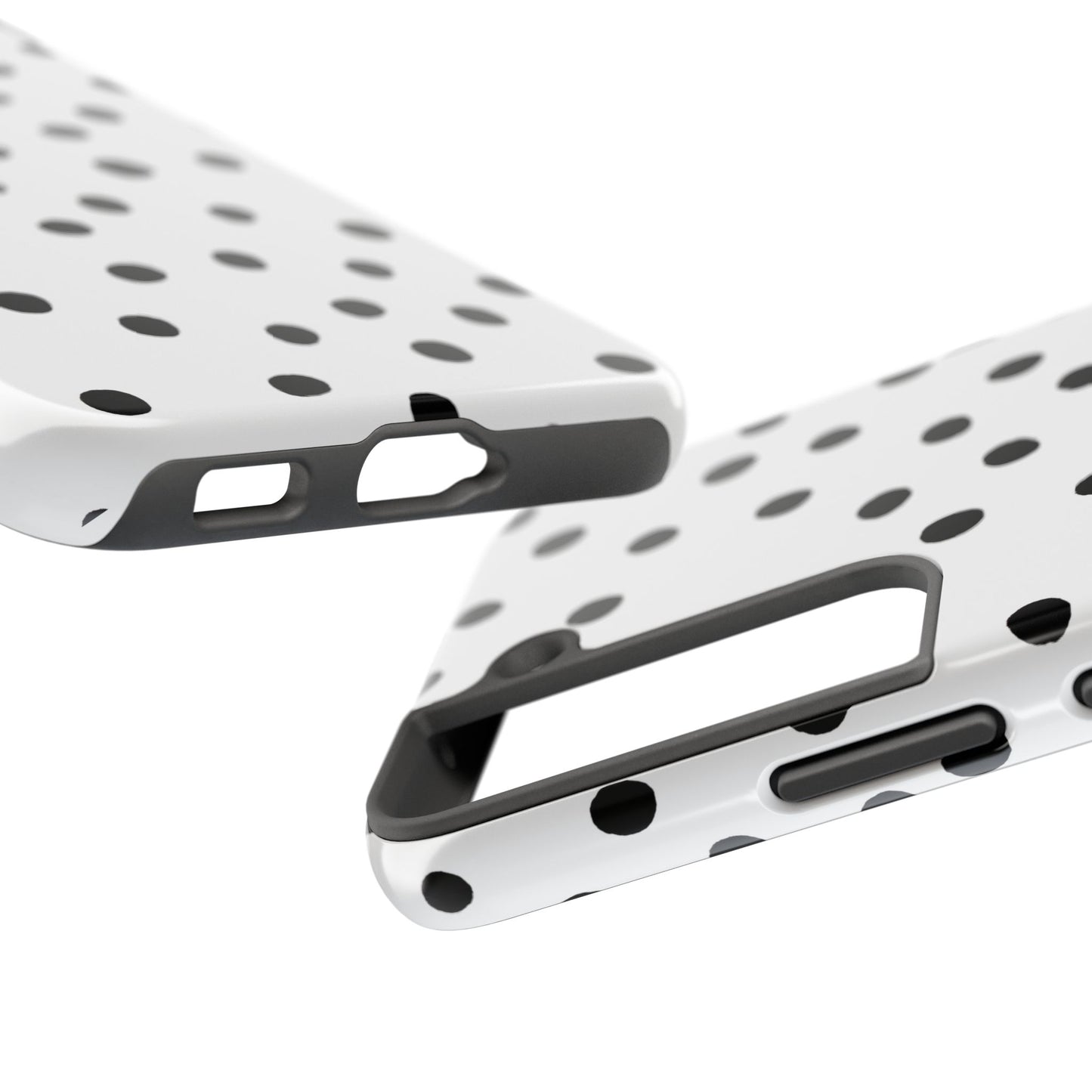 Dot White / Black Phone Case