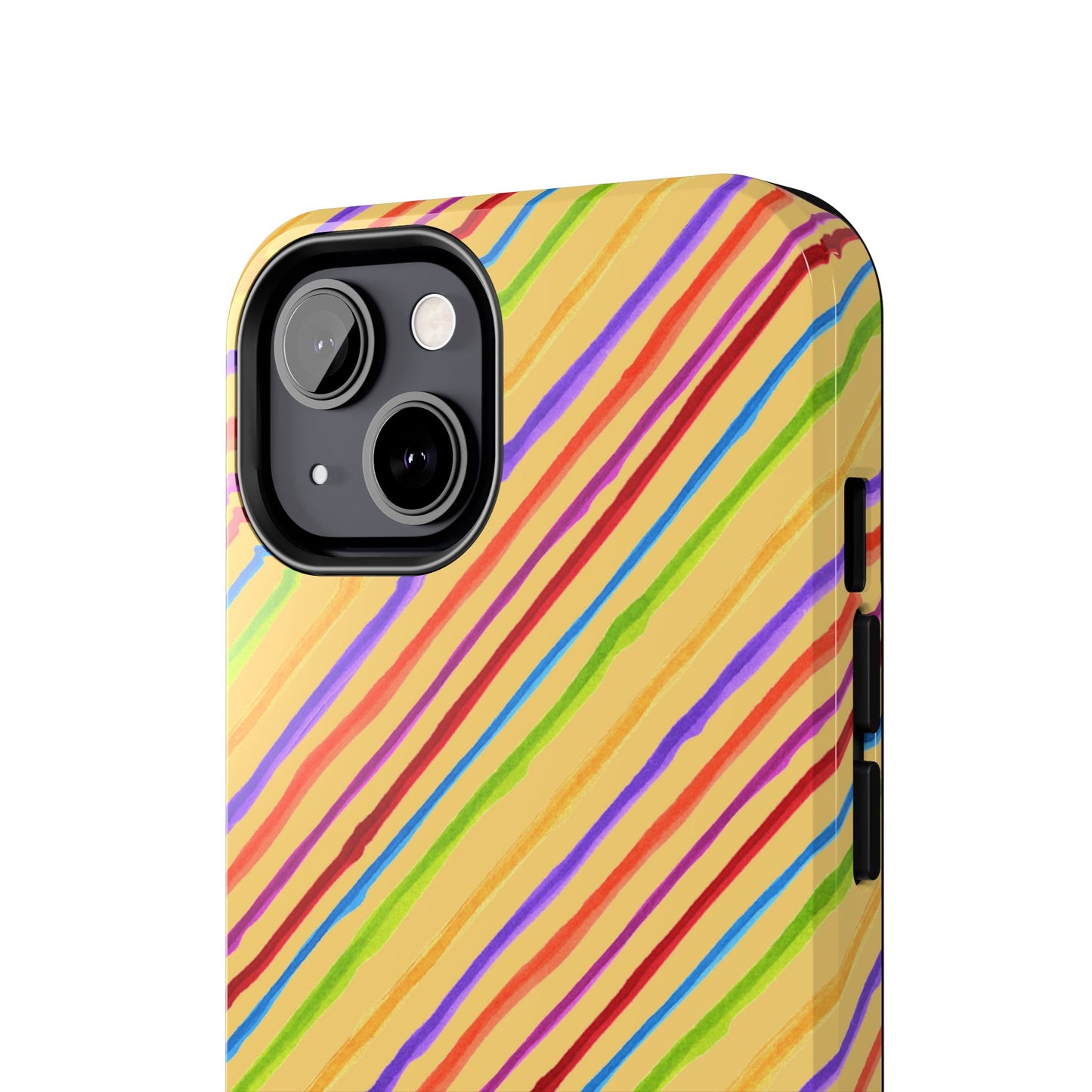 Calico Stripe Yellow Phone Case