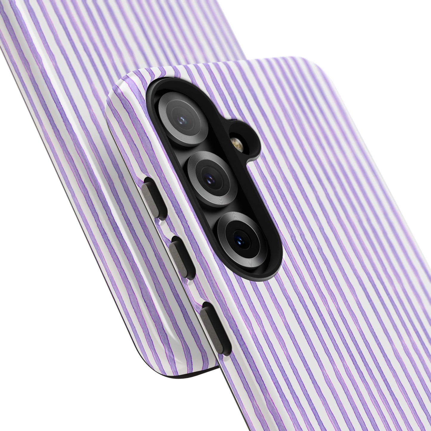 Candy Stripe White / Lilac Phone Case
