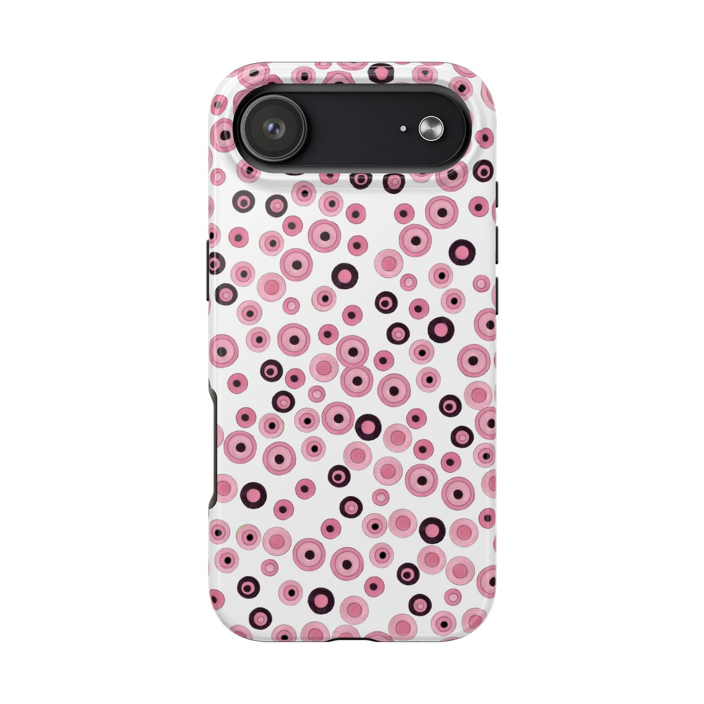 Dots White / Pink Phone Case