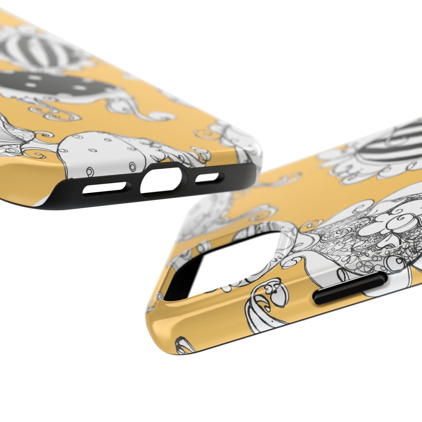 Bistro Chairs Yellow Phone Case