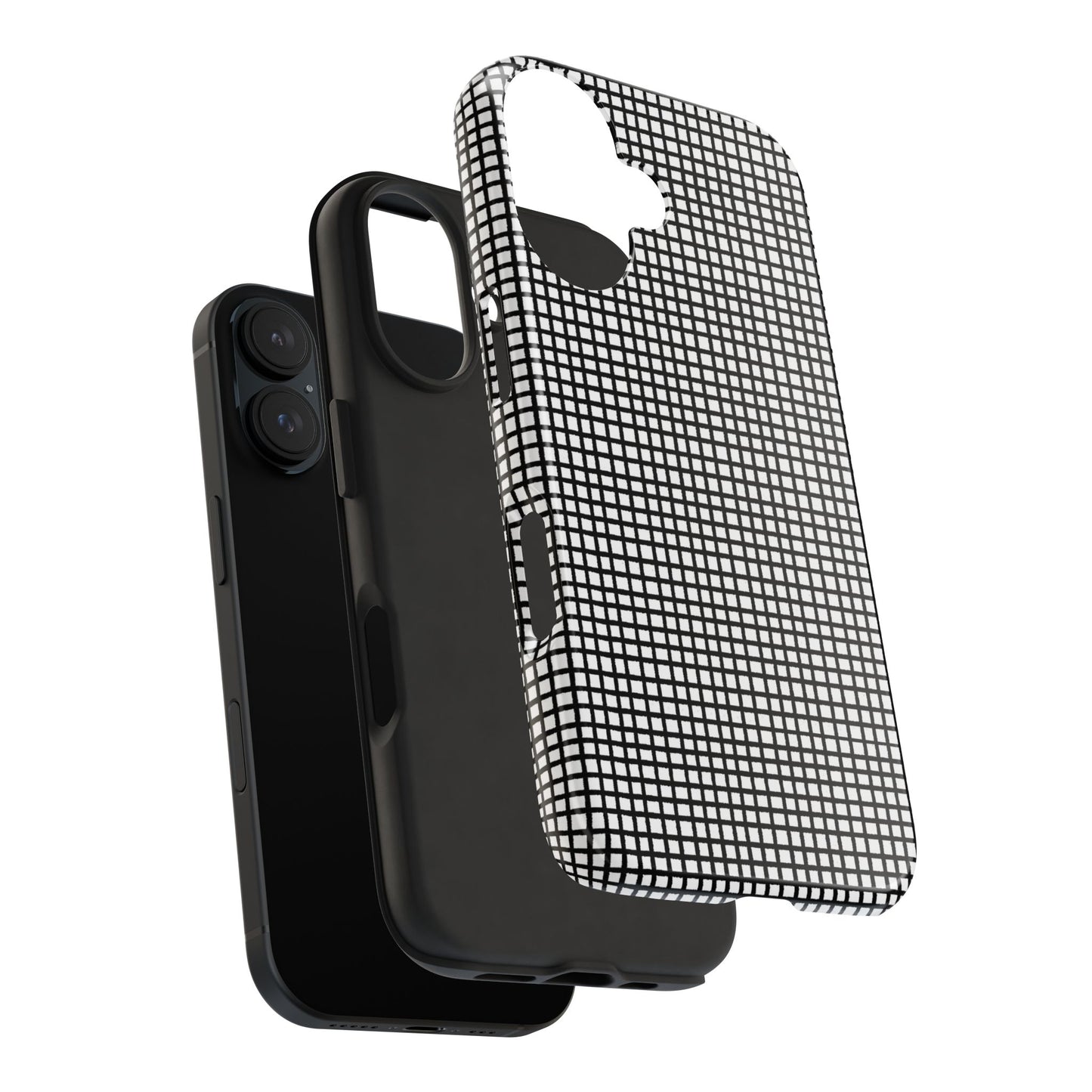 Gingham Black / White Phone Case