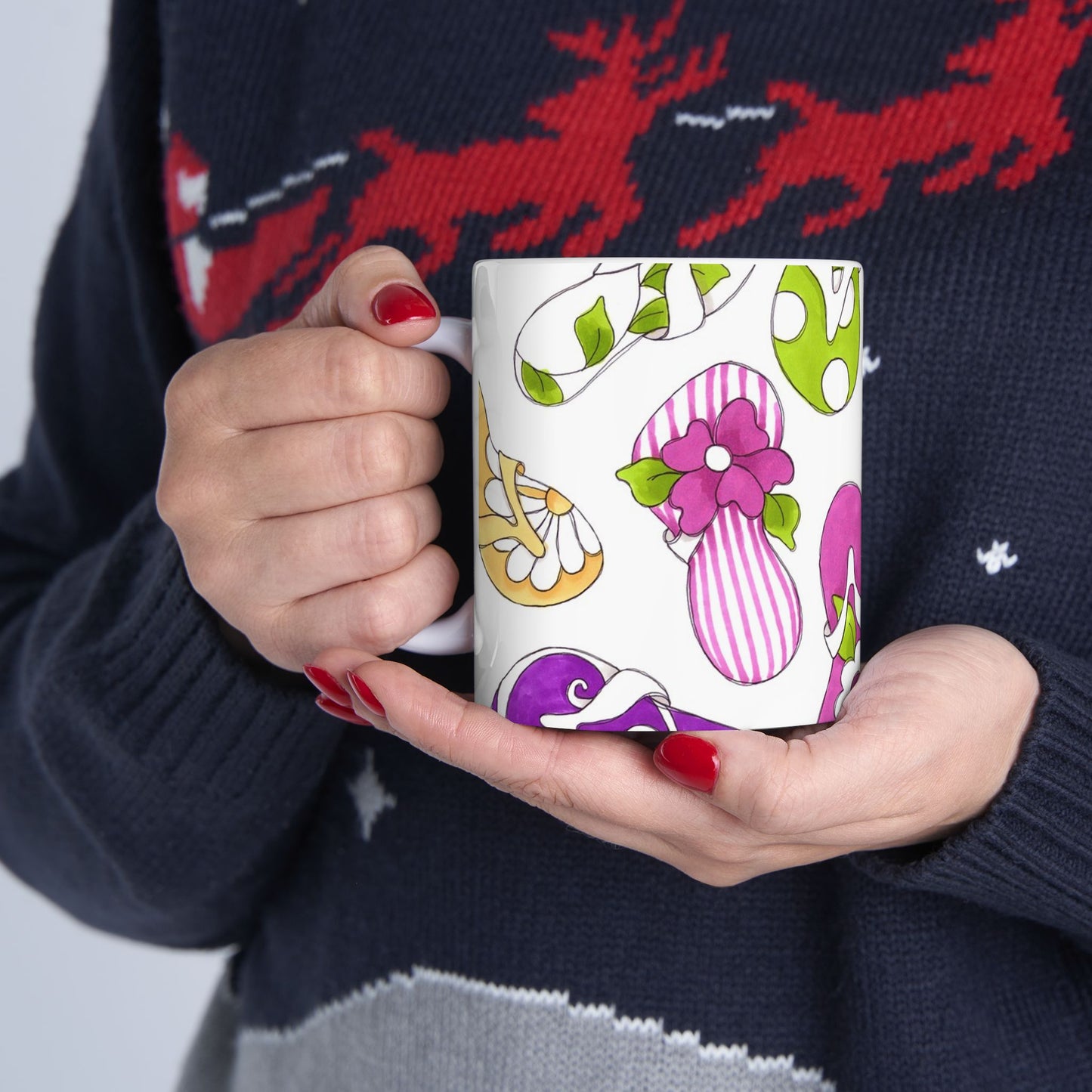 Flip Flops White Cup