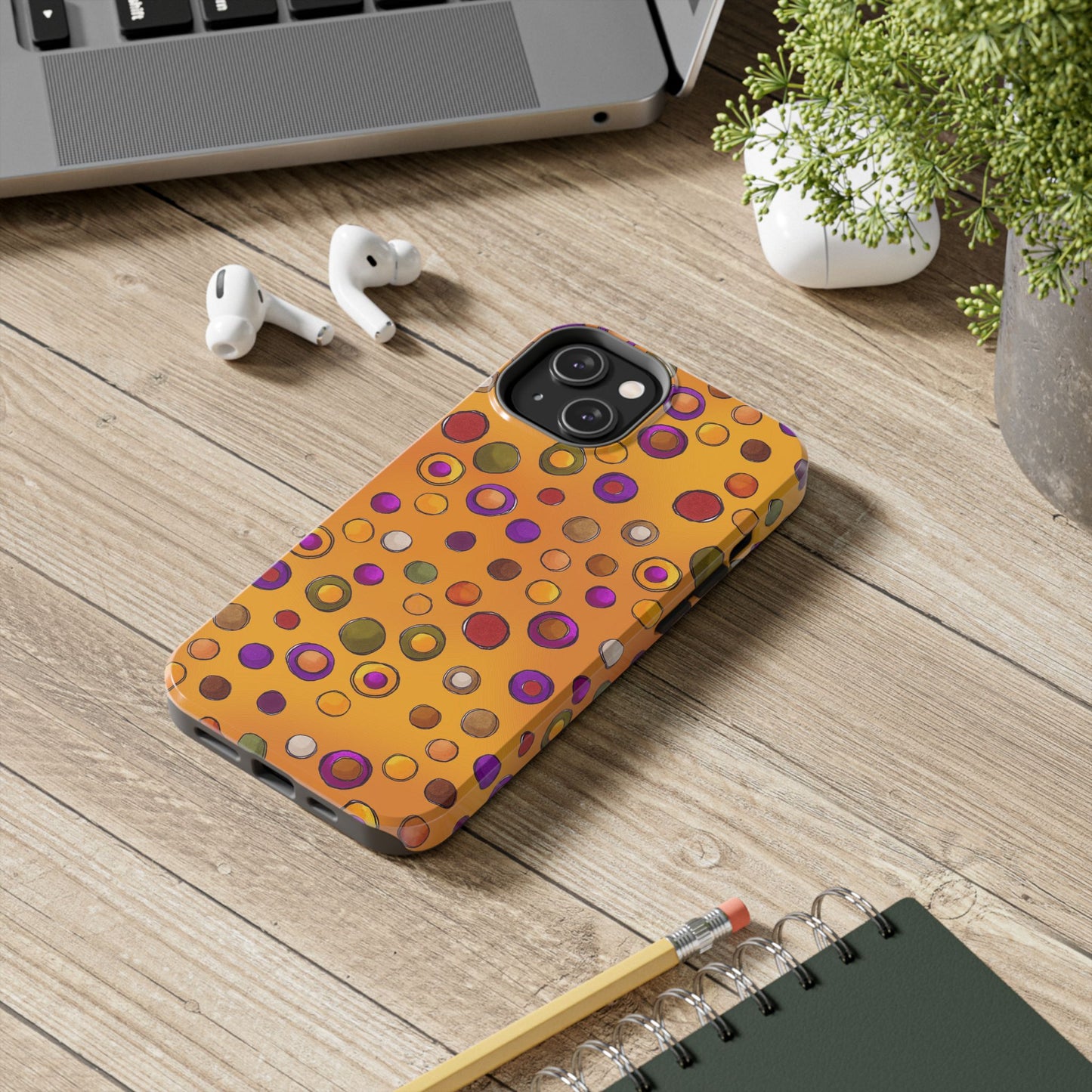 Double Dot Yellow Phone Case