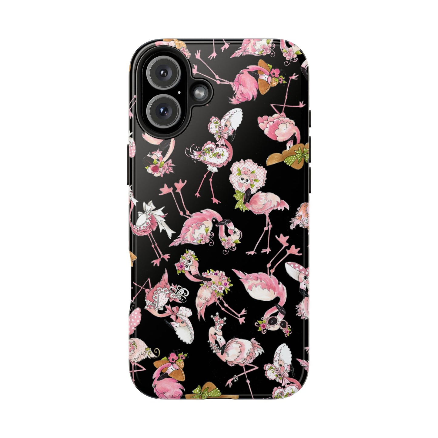 Tossed Flams Black Phone Case