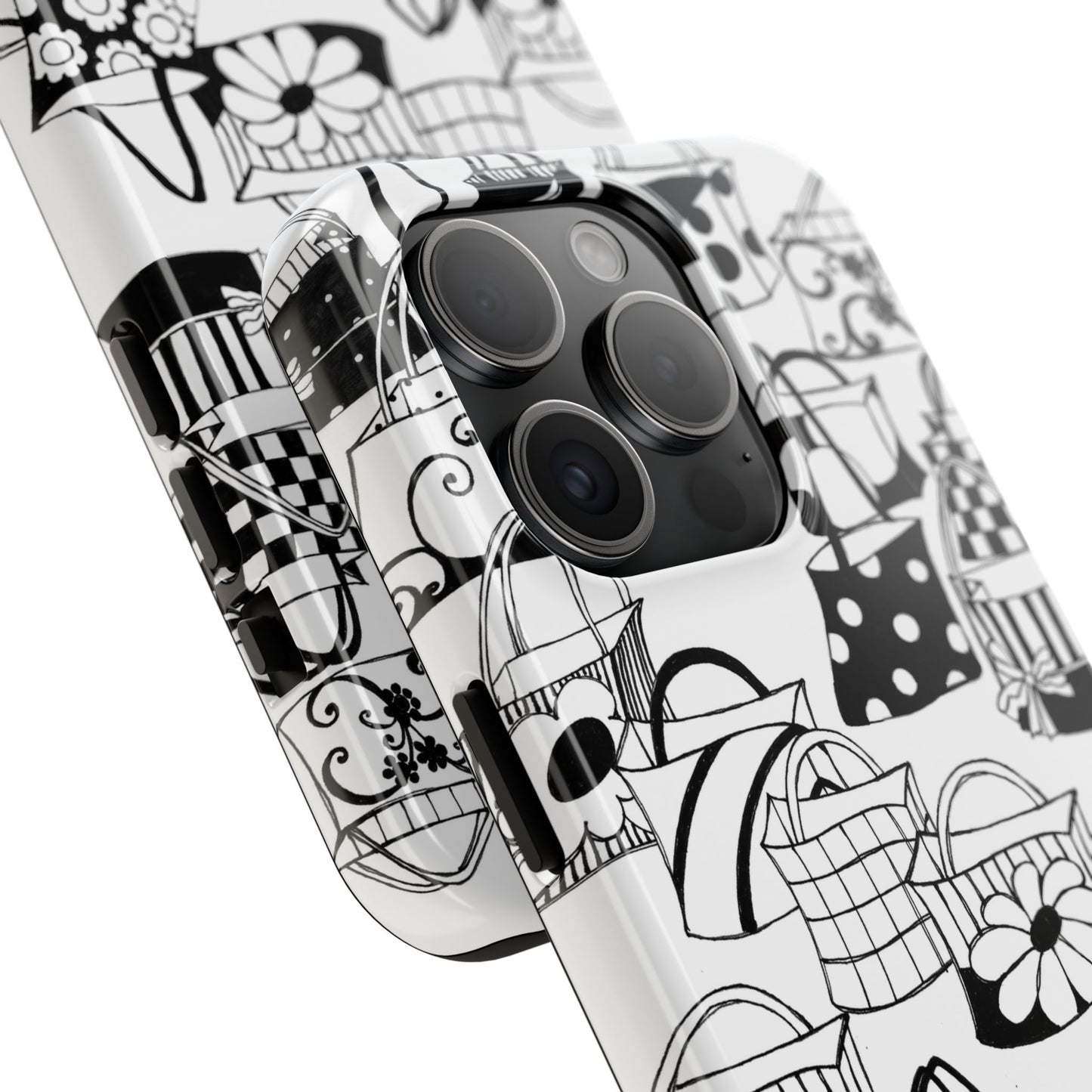 Totes White / Black Phone Case