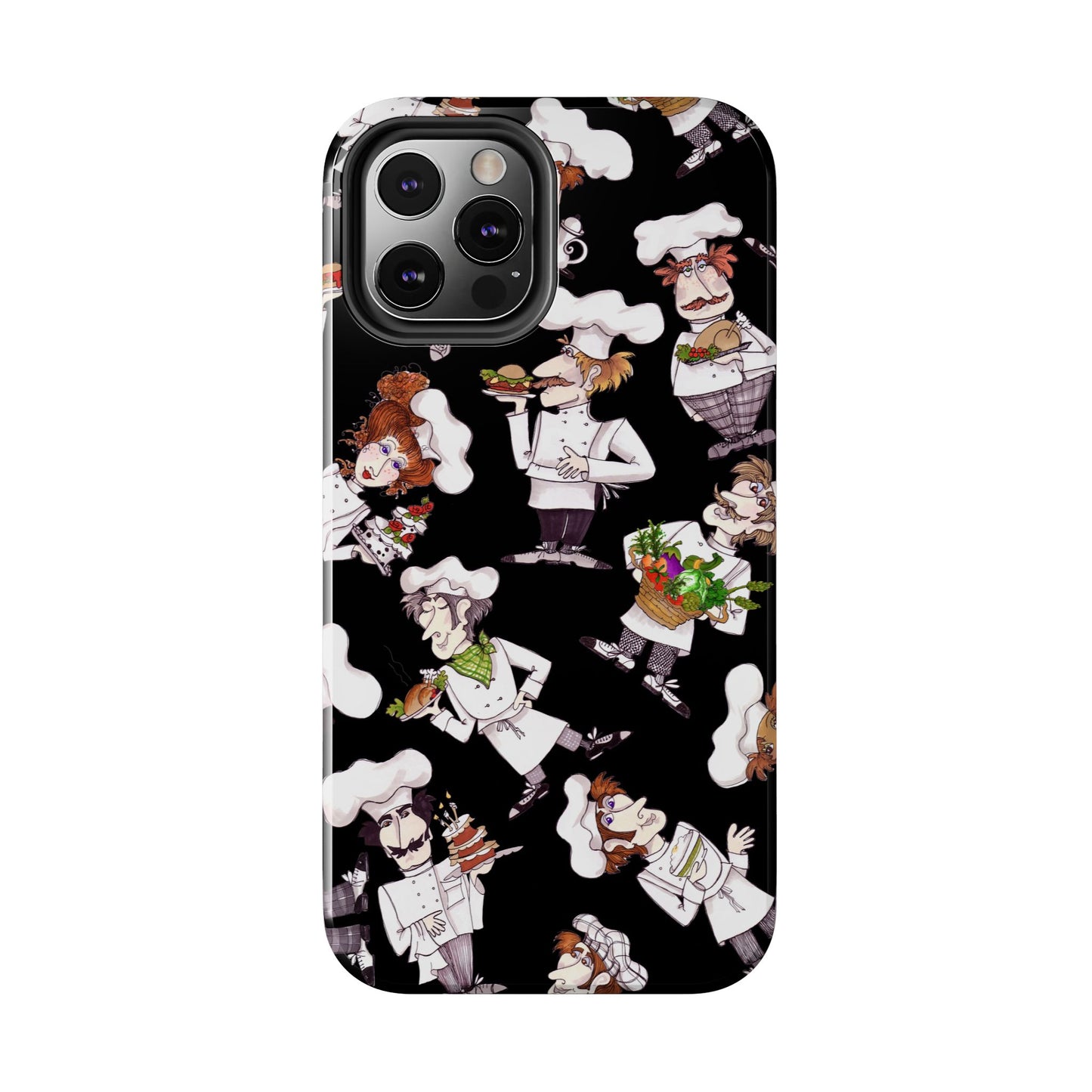 Tossed Chefs Black Phone Case