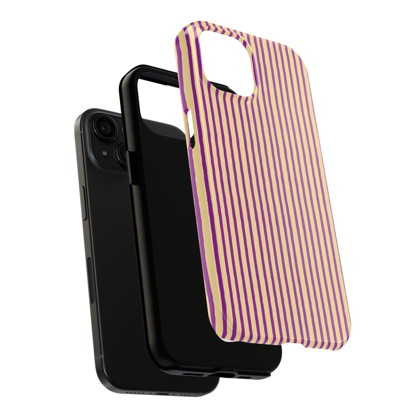 Stripe Yellow / Purple Phone Case