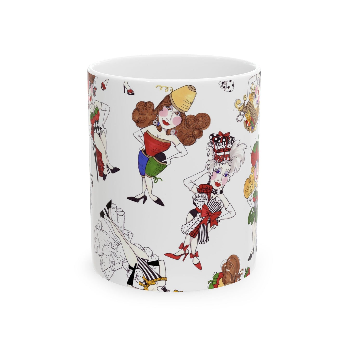 Sew Tossed White Cup