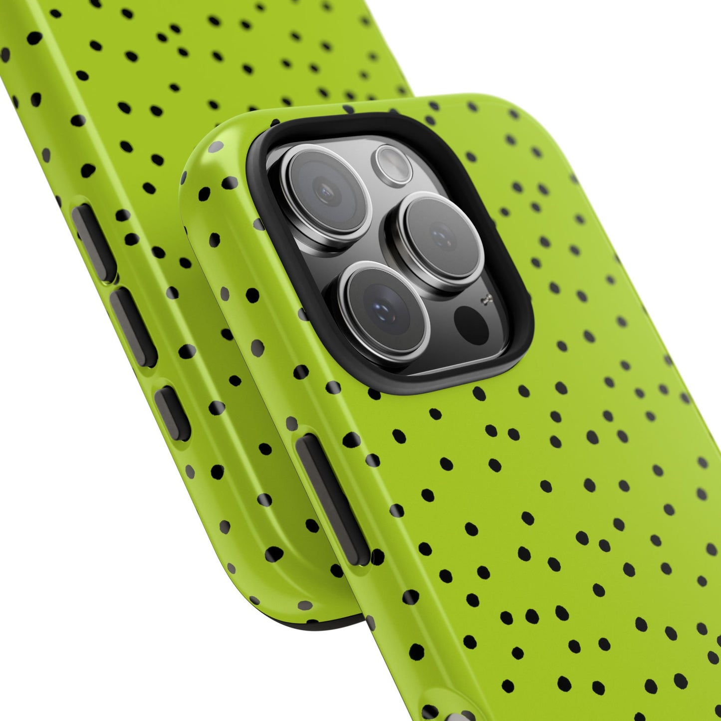 Dinky Dots Lime / Black Phone Case