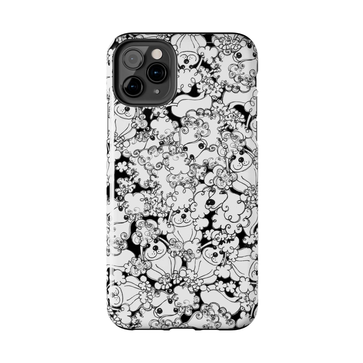 Poodle Party Black Phone Case