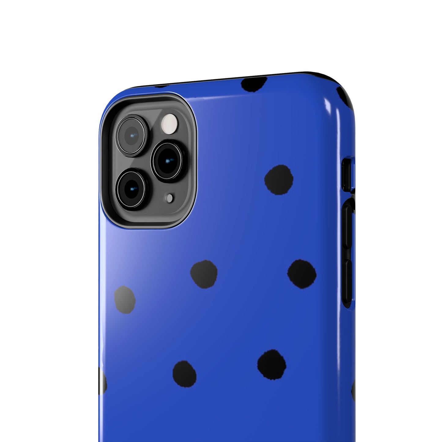 Dinky Dots Blue / Black Phone Case