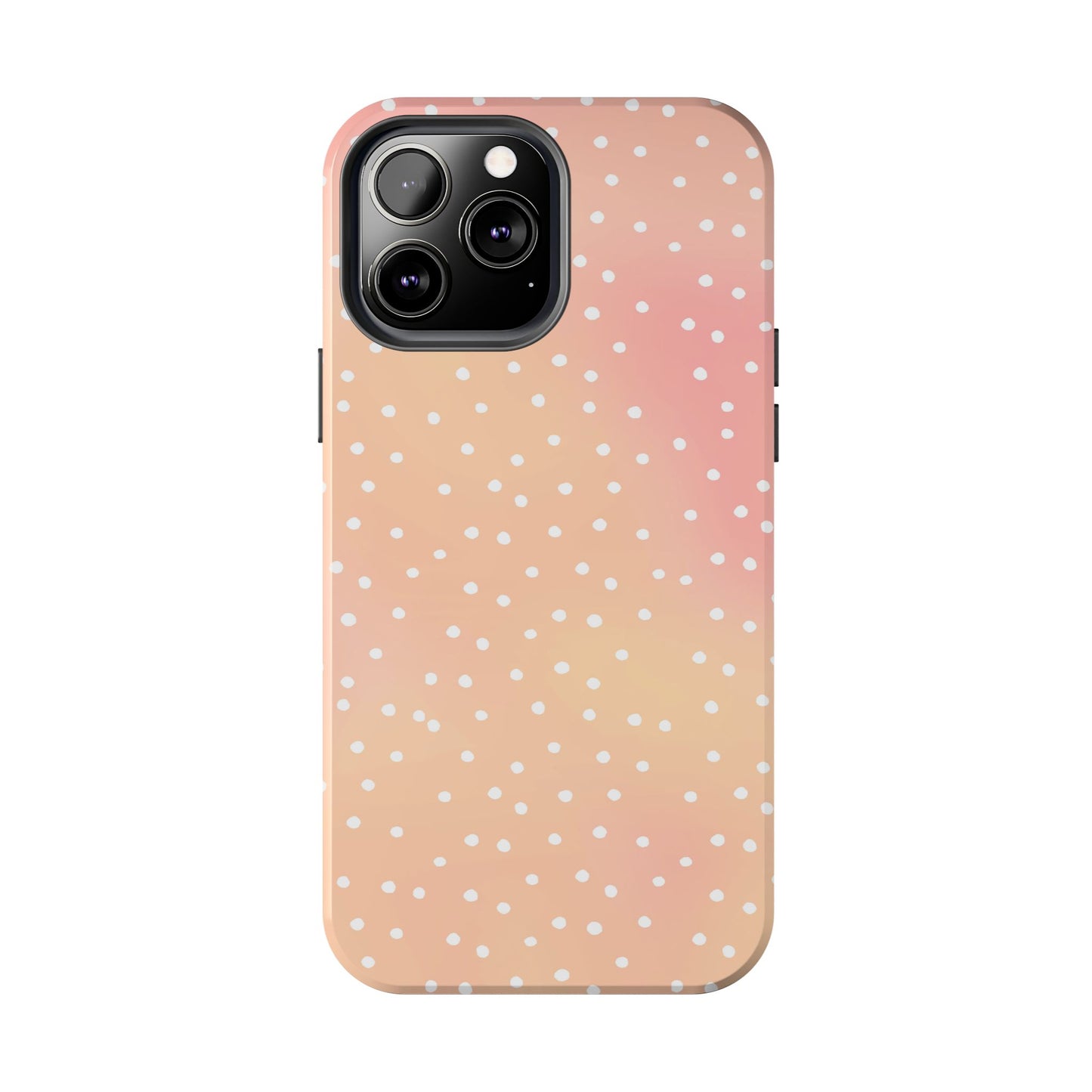 Dinky Dots Peach / White Phone Case