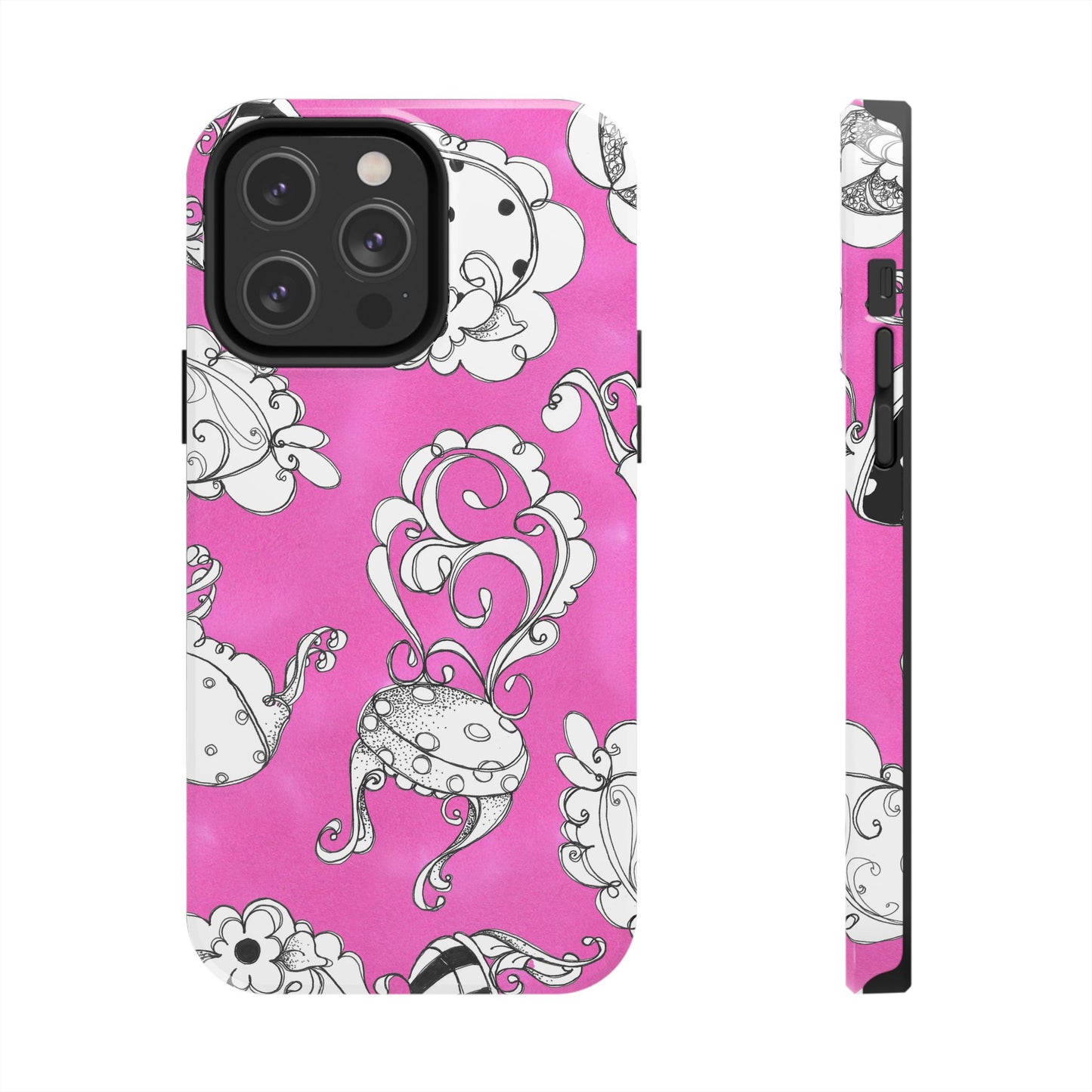 Bistro Chairs Pink Phone Case