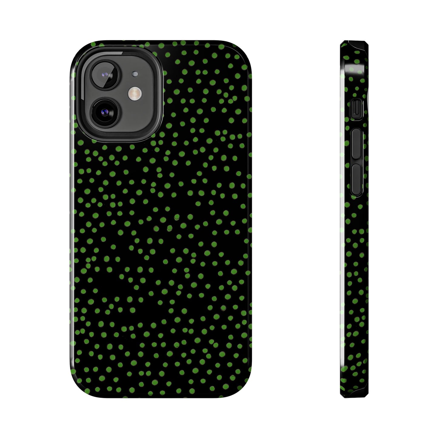Dinky Dots Black / Green Phone Case