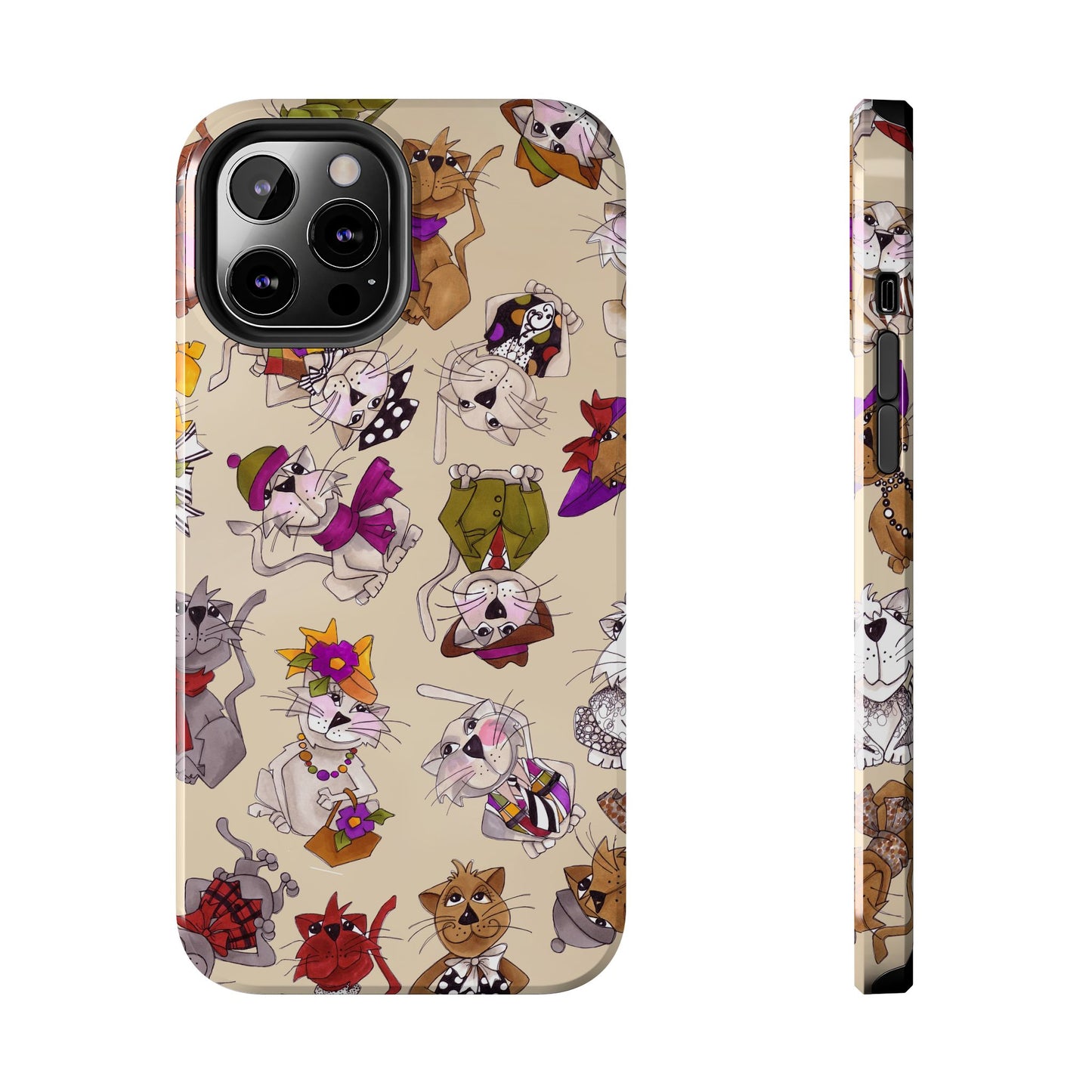 Spice Cats Tossed Muslin Phone Case