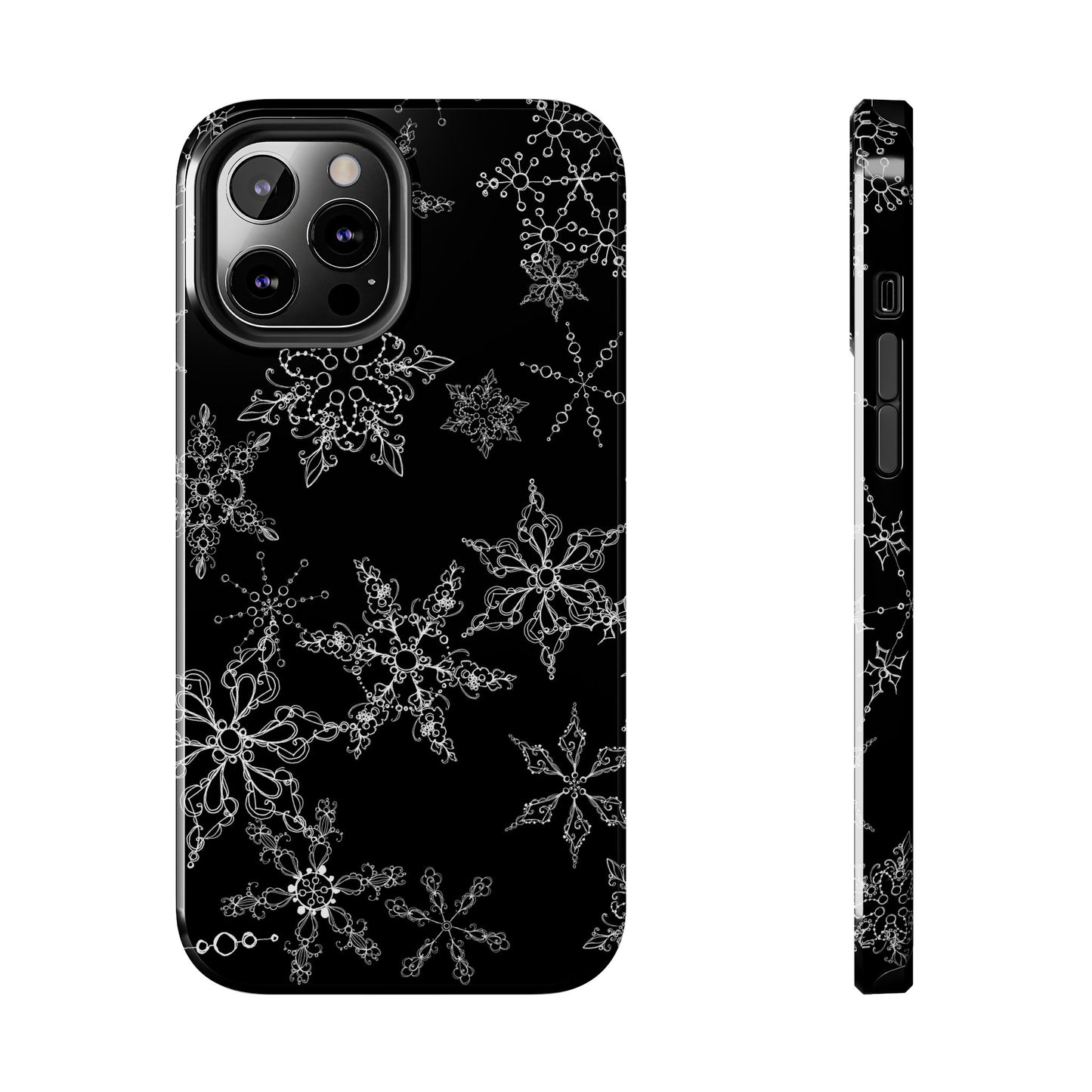Random Flakes Black Phone Case