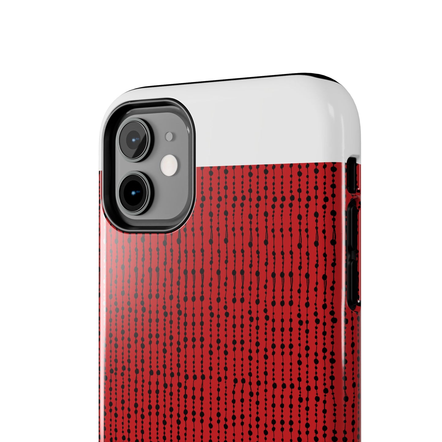 Beaded Curtain Red / Black Phone Case