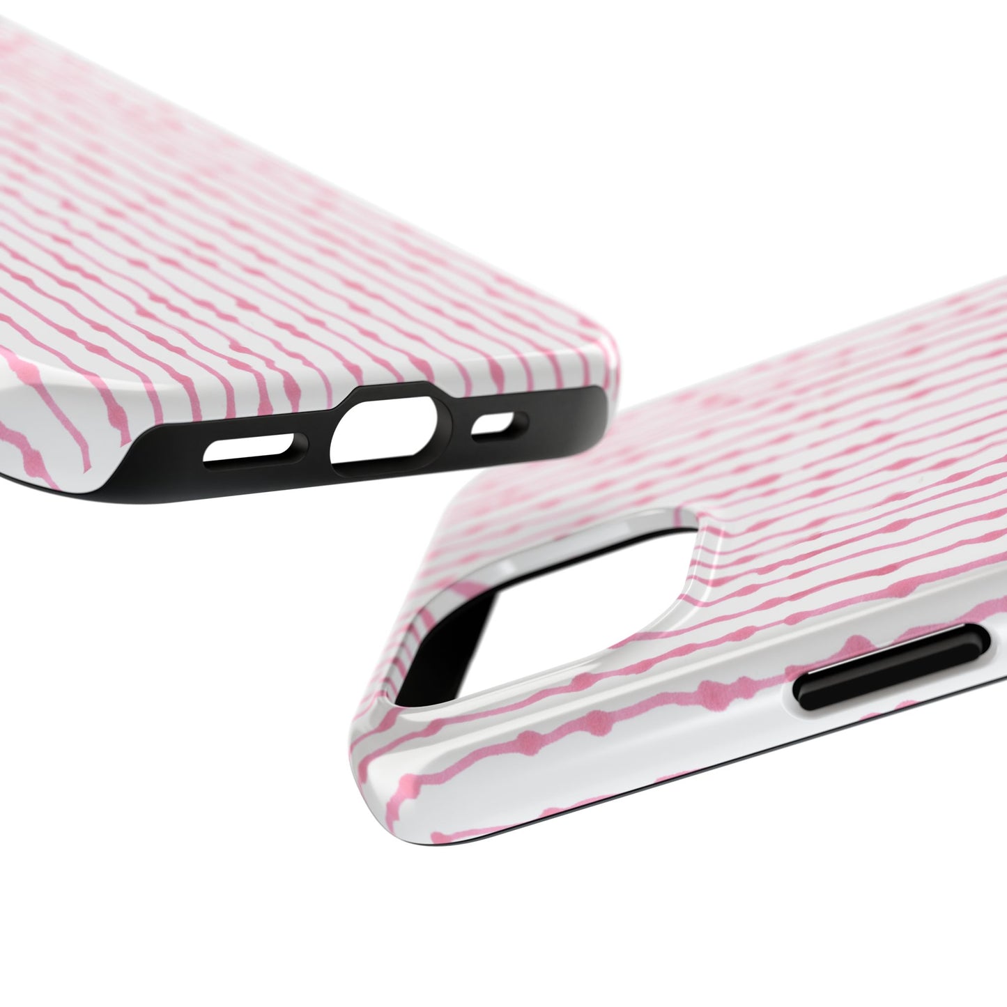 Faux Seersucker White / Pink Phone Case