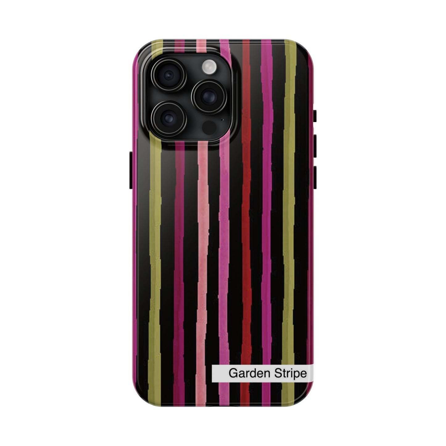 Garden Stripe Black Phone Case