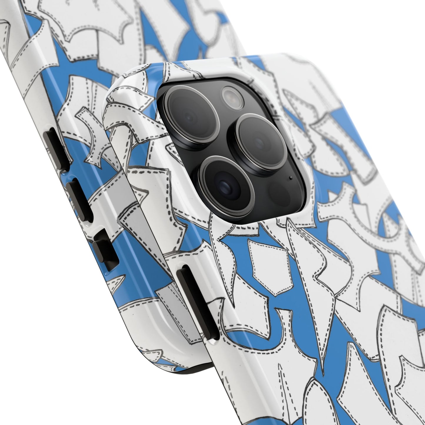 Pattern Pieces Turquoise Phone Case