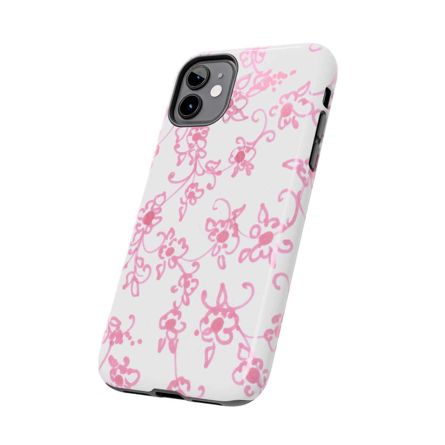 Juliette Ladies White / Pink Flowers Phone Case