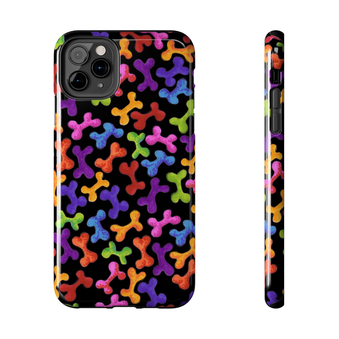 Fancy Bones Black / Multi Phone Case