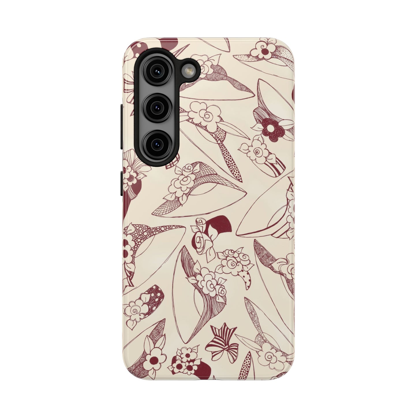 Millinery Ivory / Red Phone Case
