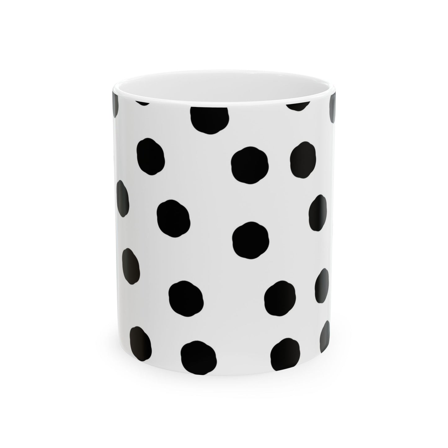 Jumbo Dots White / Black Cup
