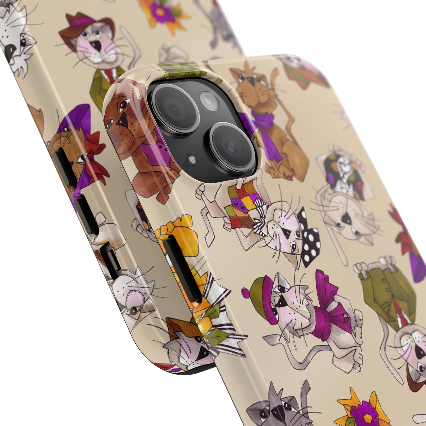 Spice Cats Tossed Muslin Phone Case