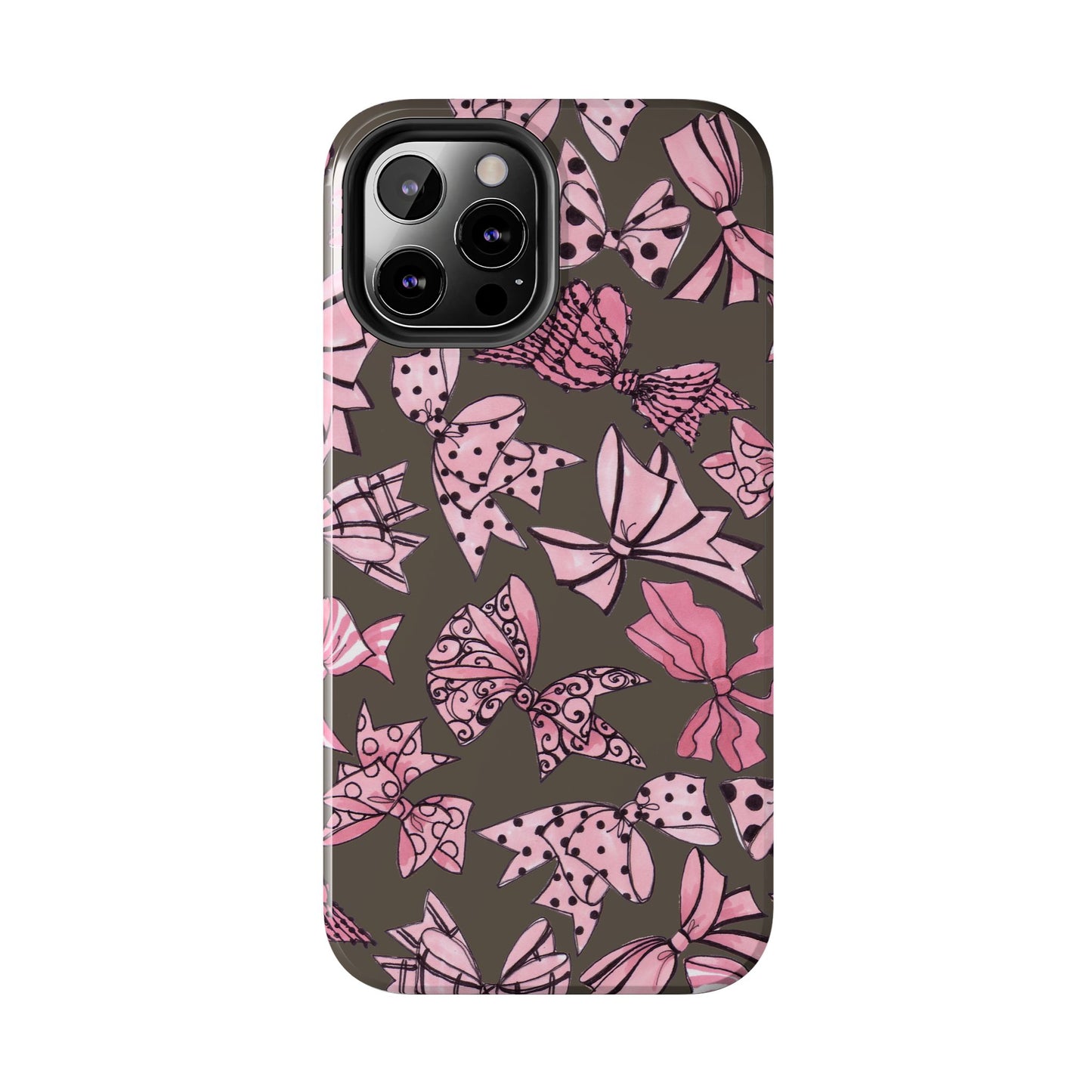 Blushing Bows Mocha Phone Case