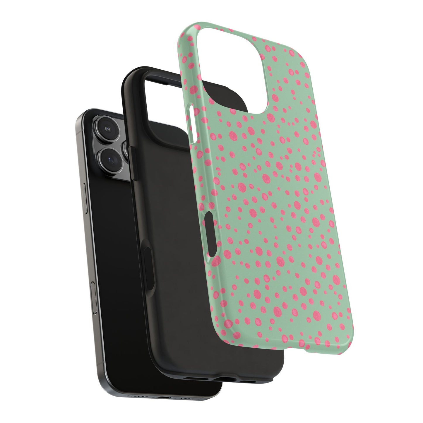 Balloon Dots Sage / Pink Phone Case