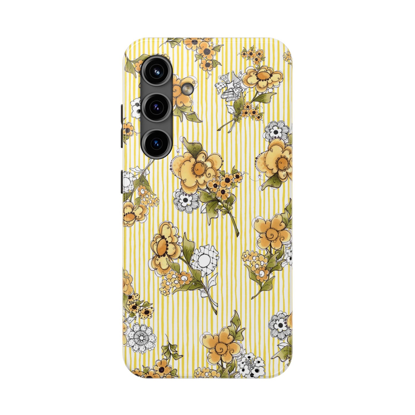 Bee Floral White / Yellow Phone Case