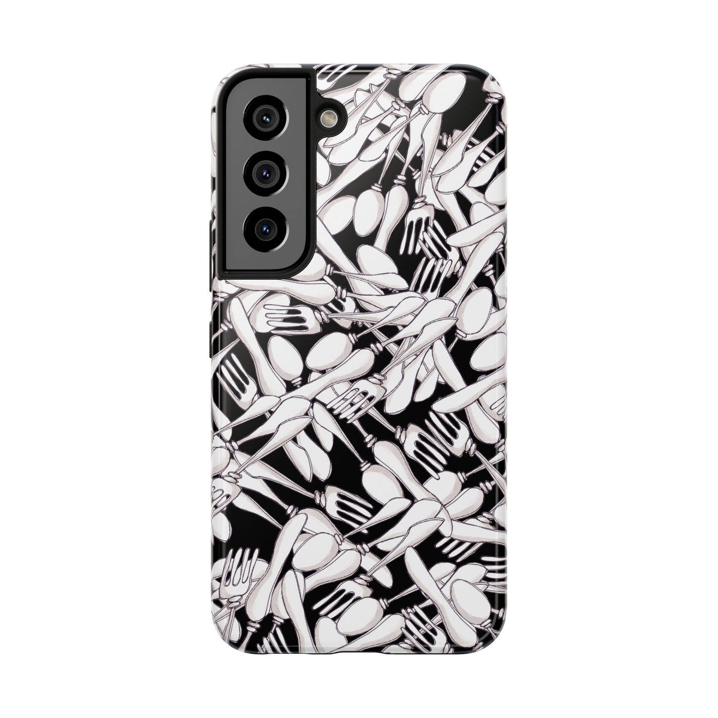 Silverware Wars Black Phone Case