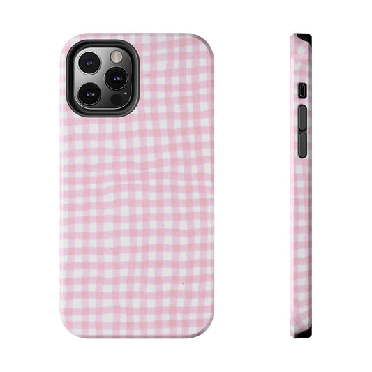 Wonky Chipper Check Pink Phone Case