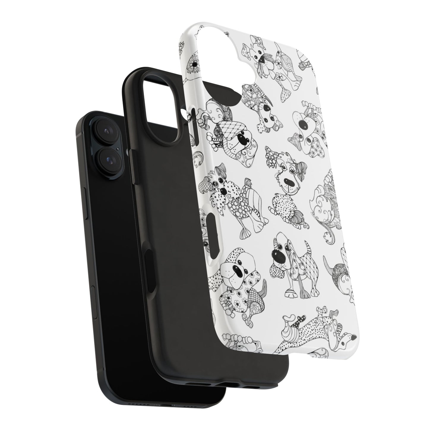 Doodle Dogs White Phone Case