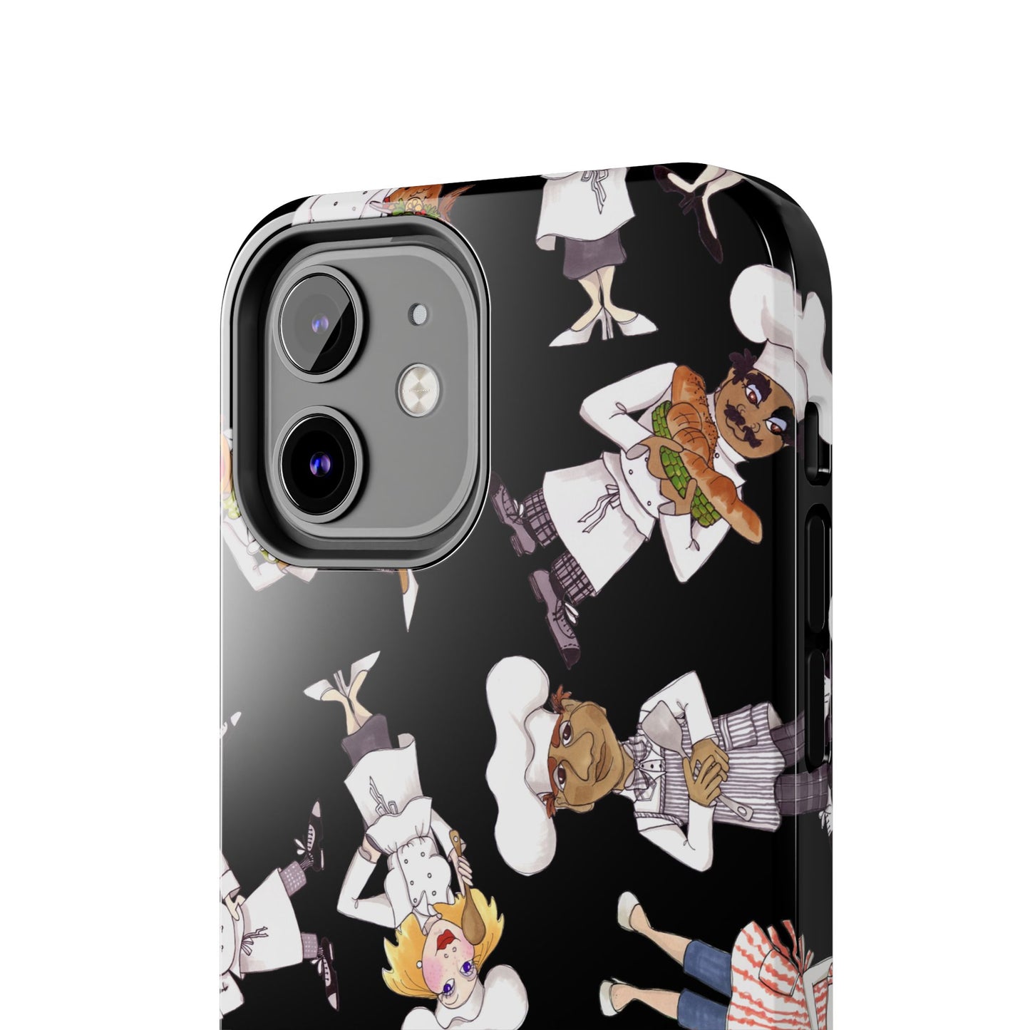 Tossed Chefs Black Phone Case