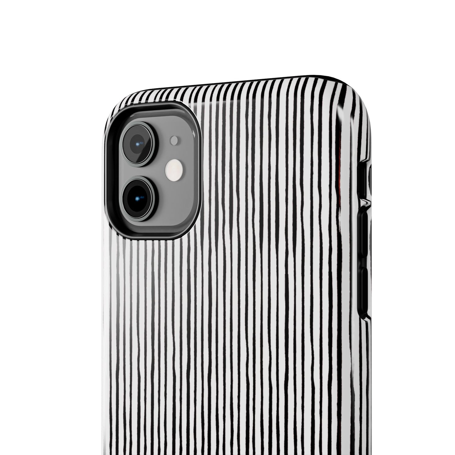 Quirky Pin Stripe White / Black Phone Case
