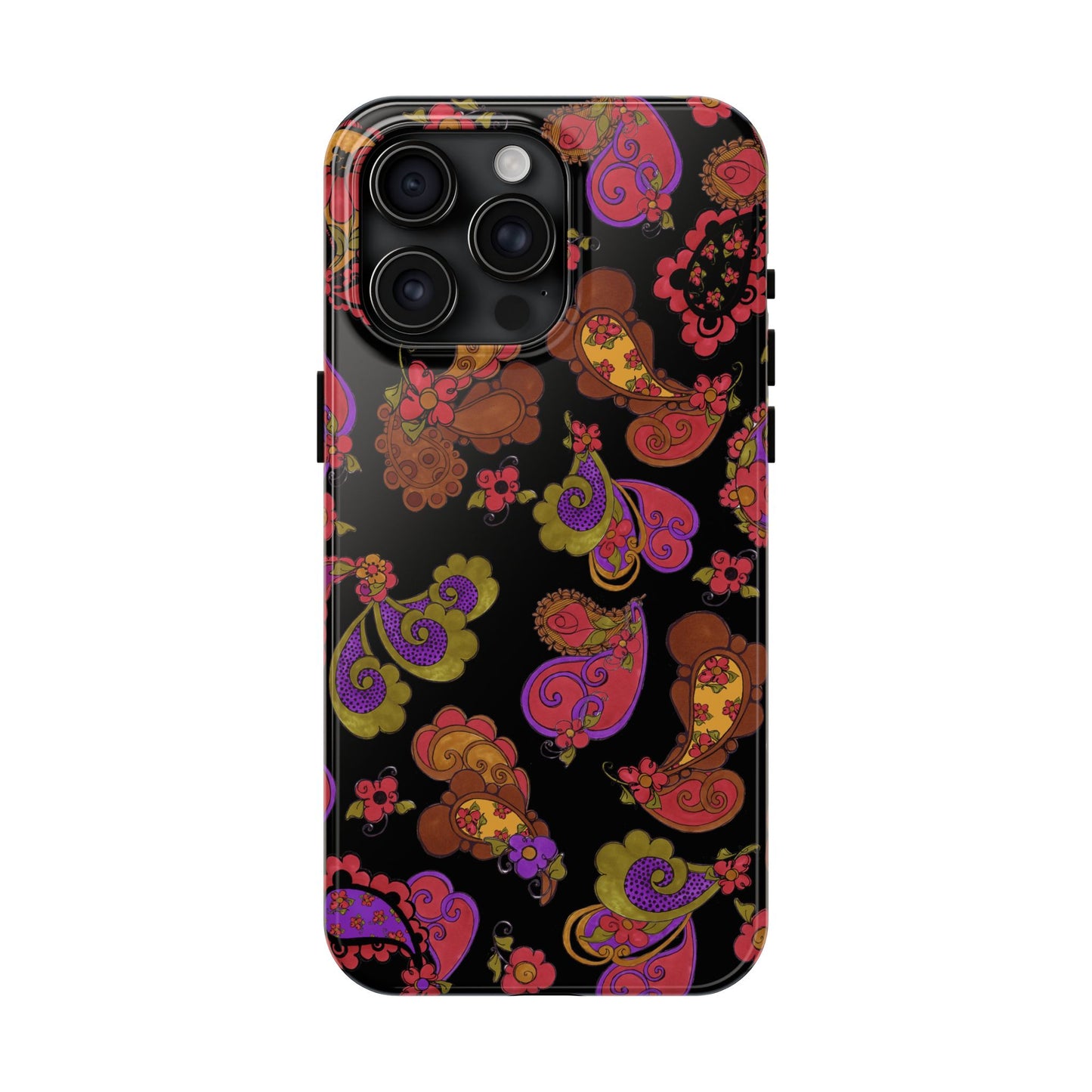 Posie Paisley Black Phone Case