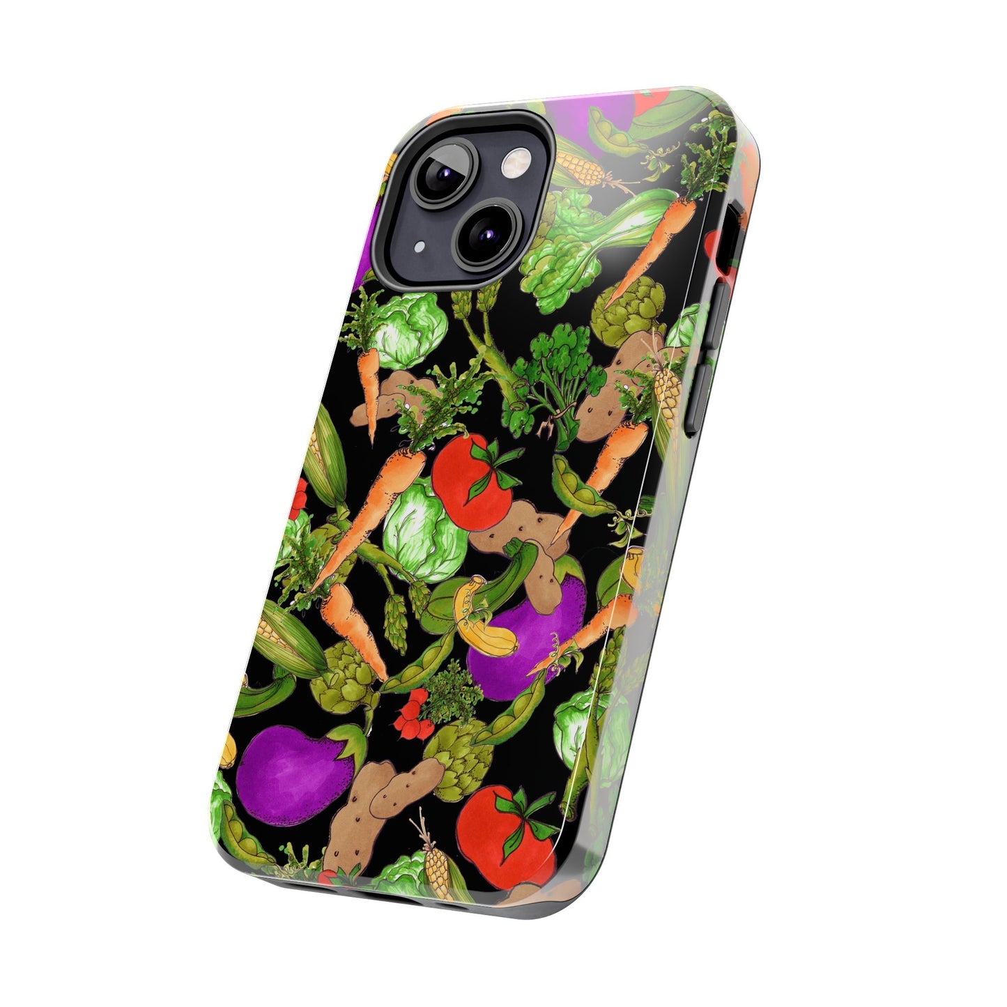 Veggie Jungle Black Phone Case