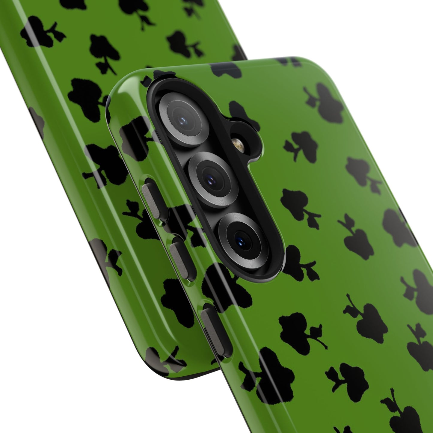 Happy Apples Green / Black Phone Case