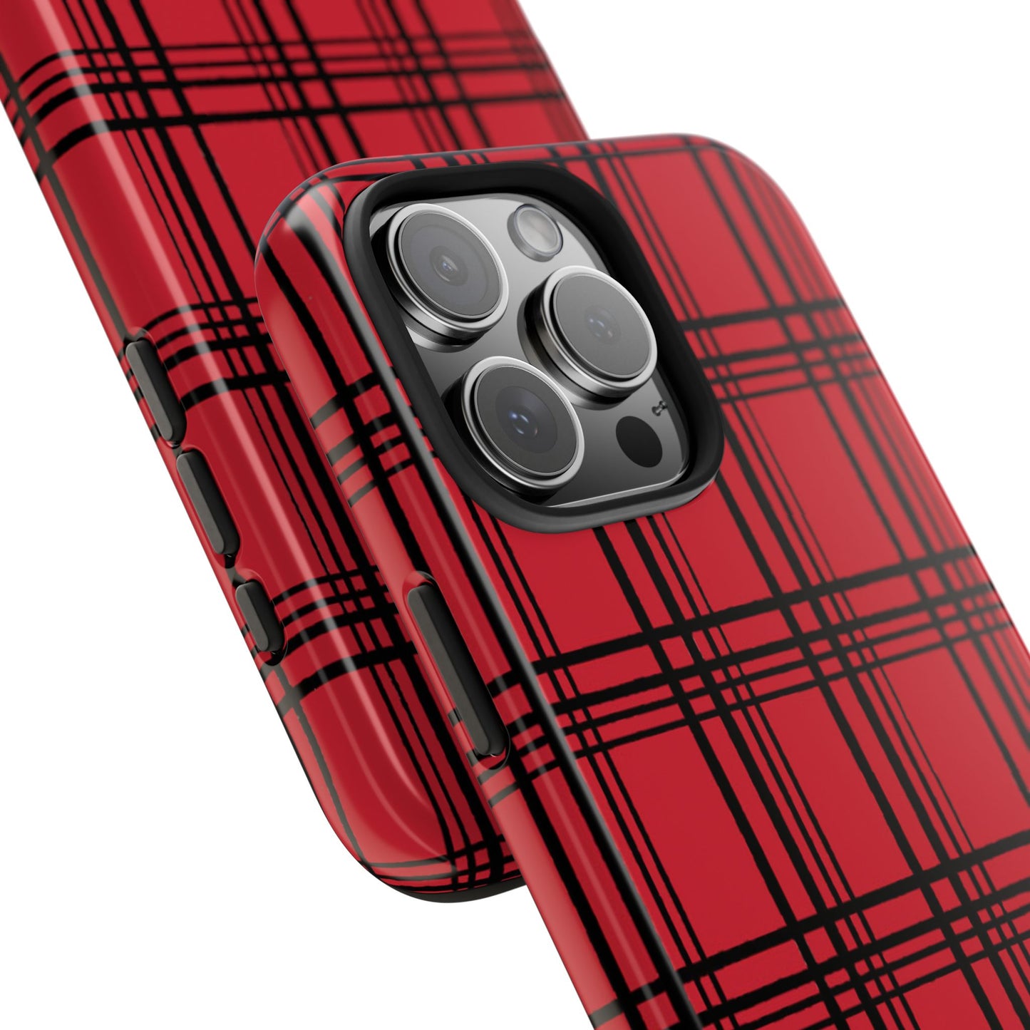 Glad Plaid Red / Black Phone Case