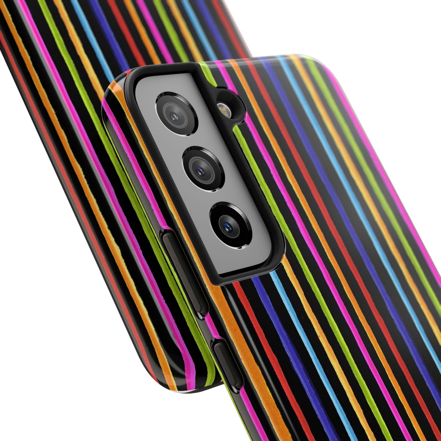 Happy Stripe Black Phone Case