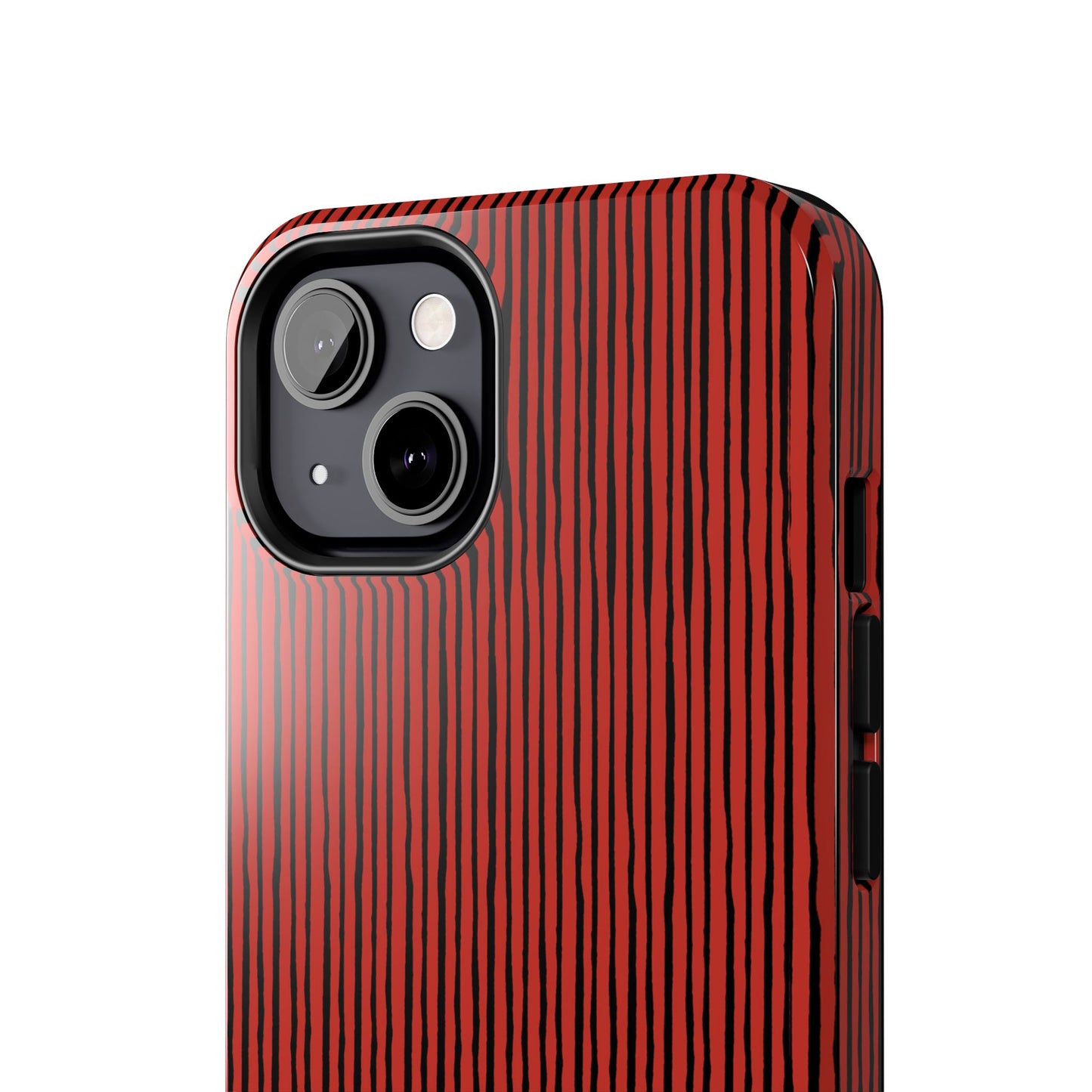 Quirky Bias Stripe Red / Black Phone Case