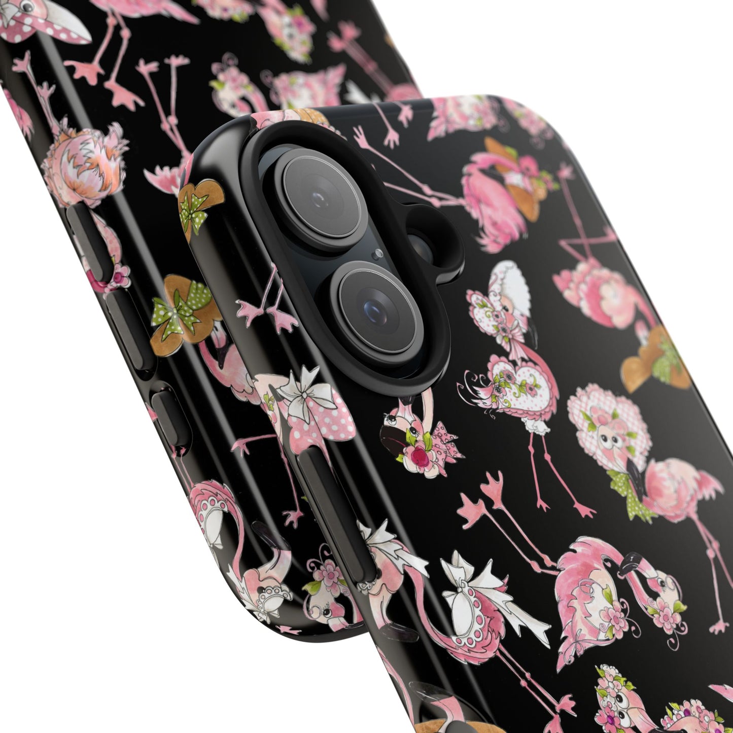 Tossed Flams Black Phone Case