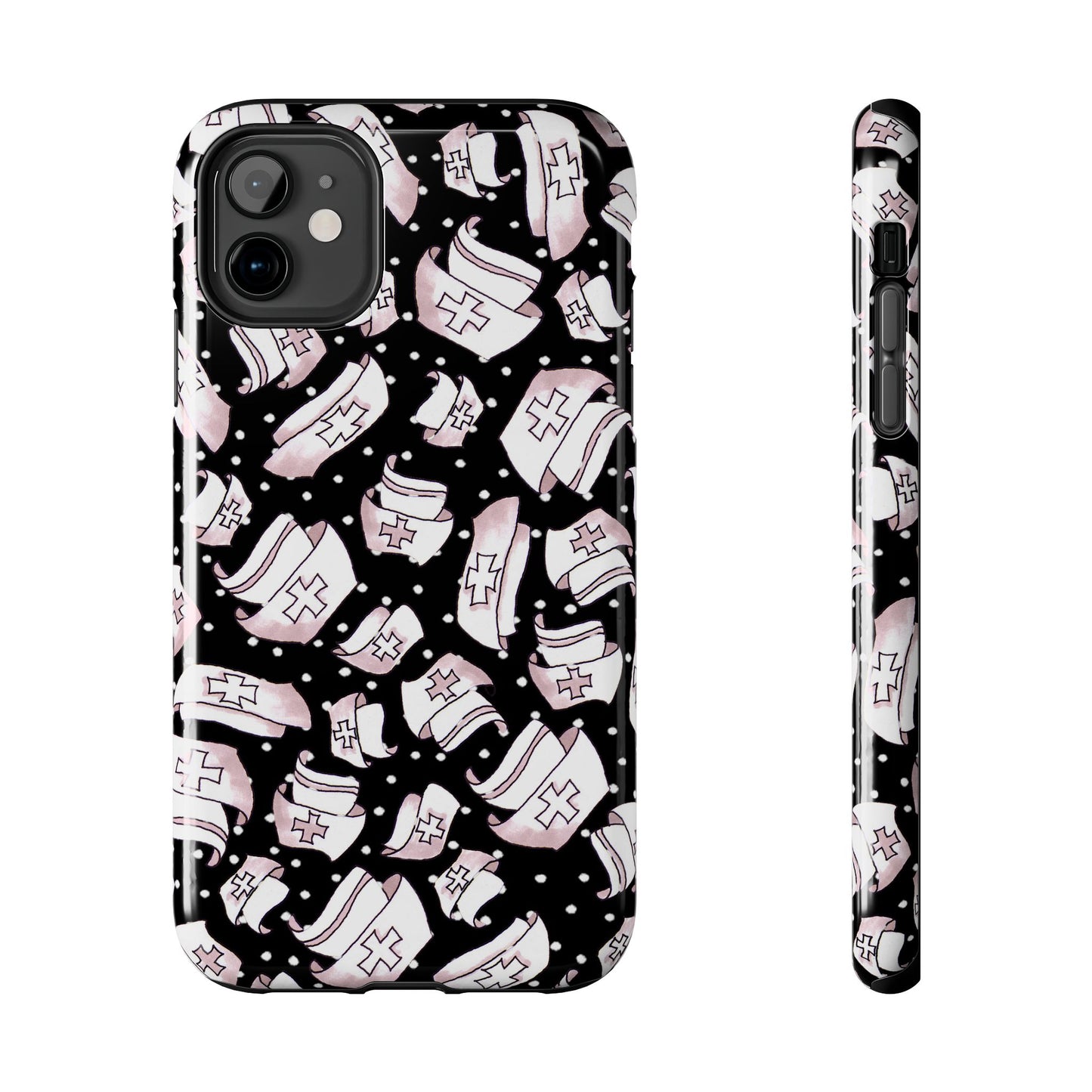Med Hats Black Phone Case