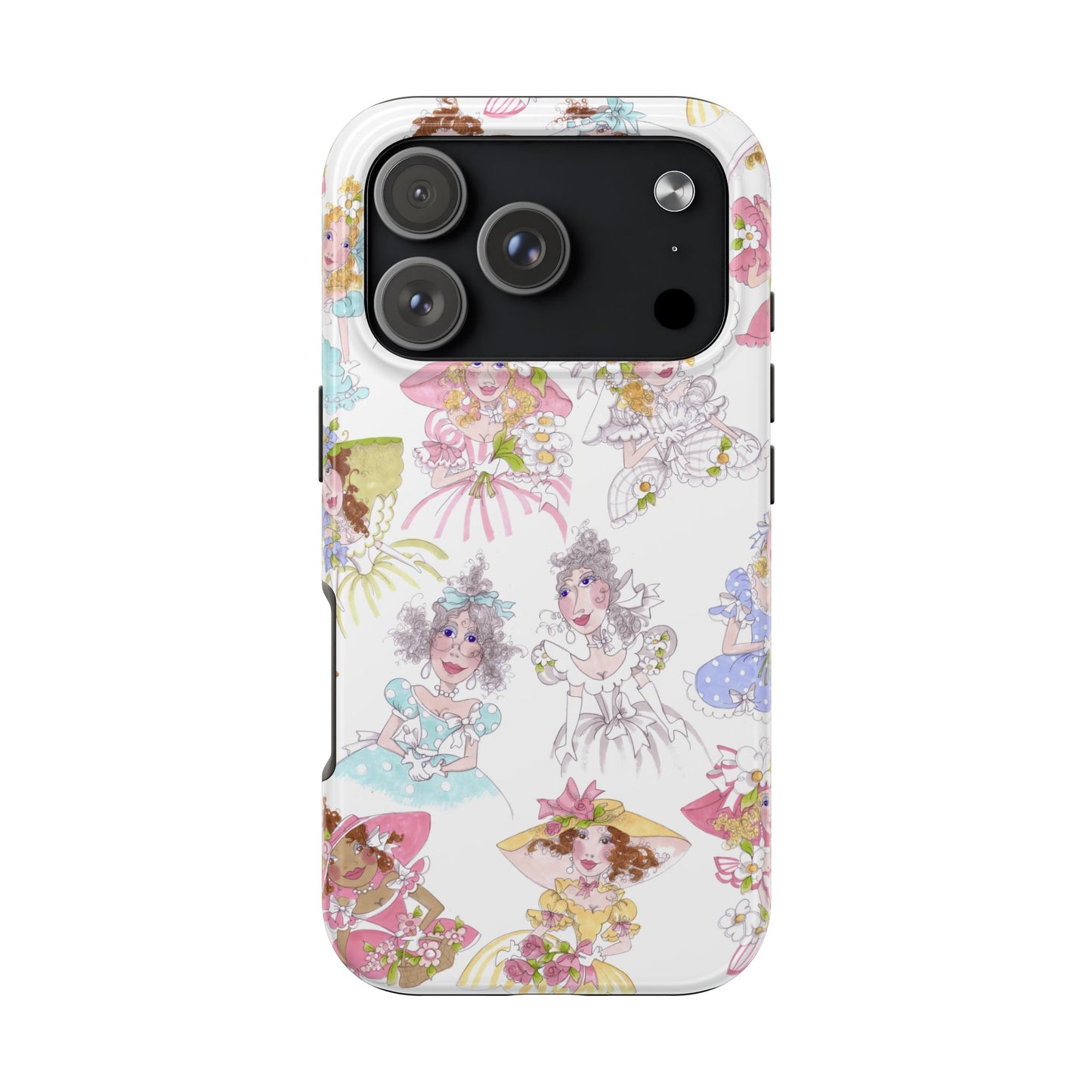 Tossed Belles White Phone Case