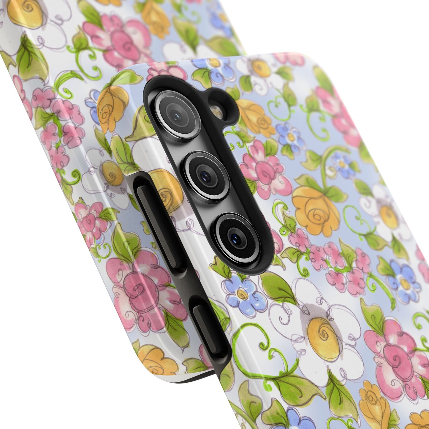 Flower Frolic Blue Phone Case